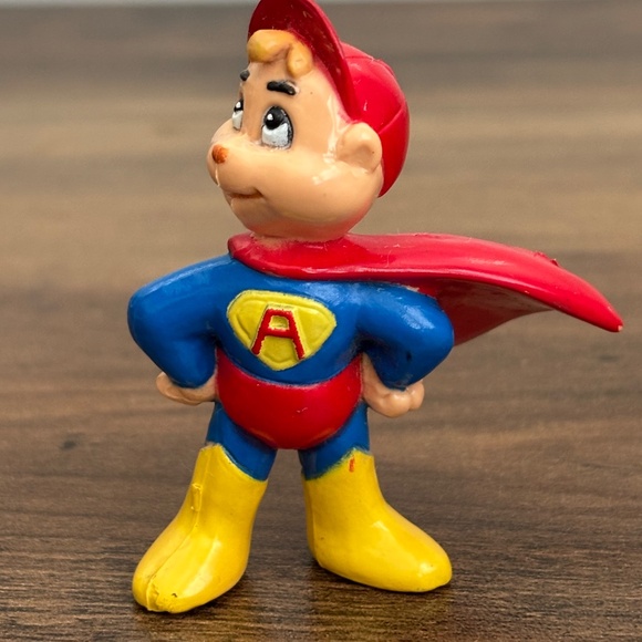 VINTAGE Alvin & the Chipmunks SUPER HERO ALVIN PVC Figure Bagdasarian 1983 CBS - Picture 8 of 8